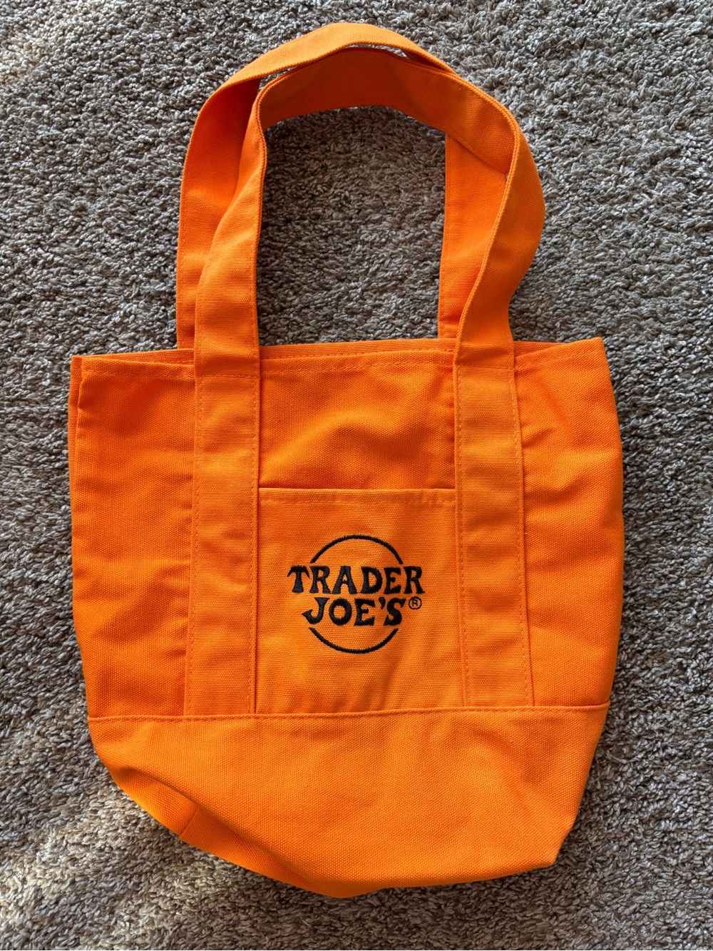 🎃 Trader Joe’s Mini Tote 🎃 Orange Halloween